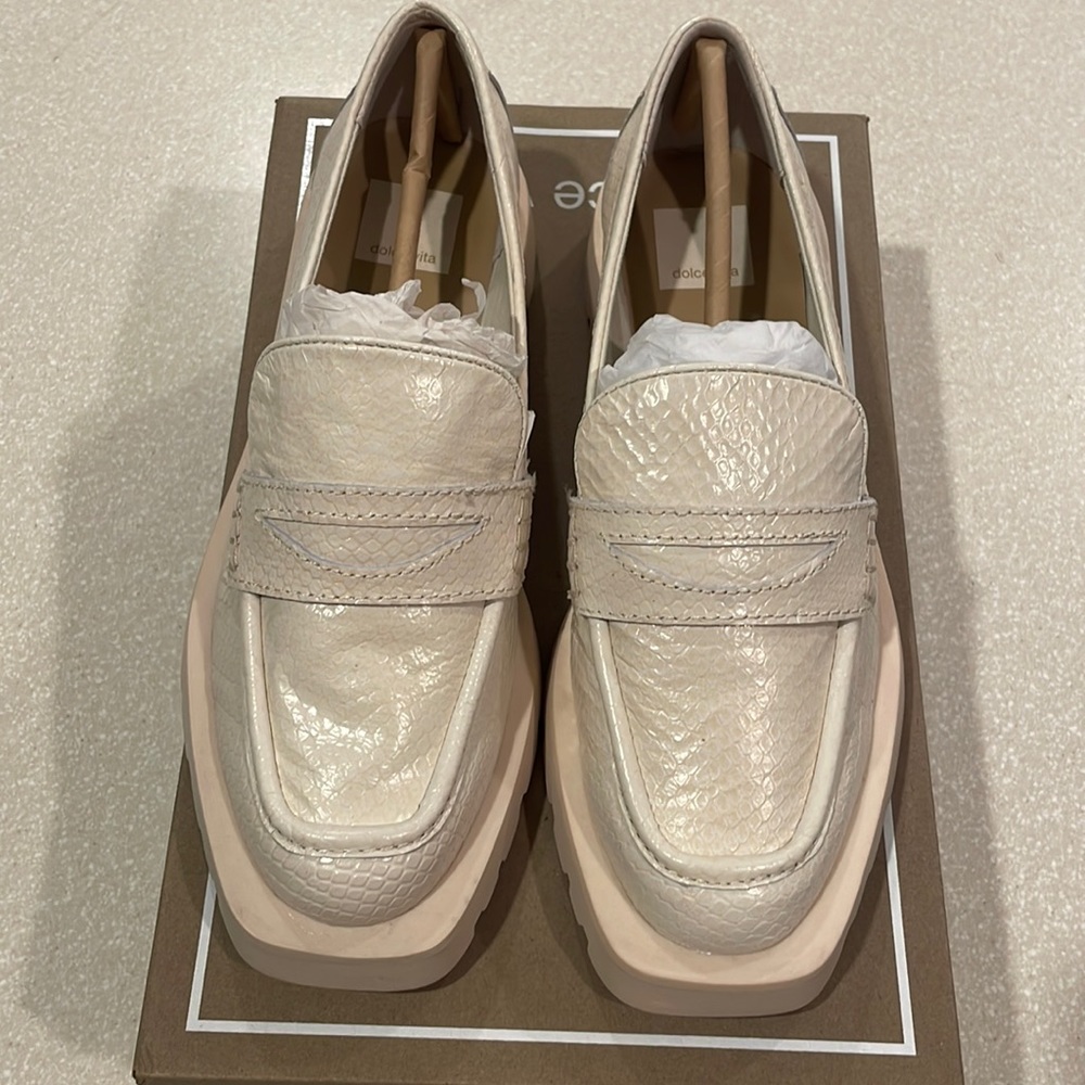 Dolce Vita Elias leather embossed flats. Never worn.